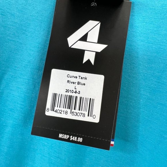 Four Laps FourLaps Curve Tank size L River Blue Loose Flowy Athletic NWT - Picture 3 of 6